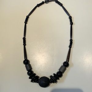 Black beaded necklace